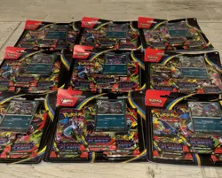 NEW! Pokemon Phantasmal Flames ME02 - 3-Pack Blister - Lot Of 9 - IN HAND - Image 1