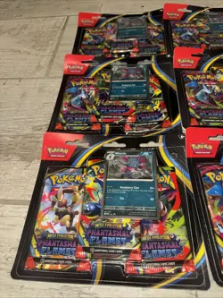 NEW! Pokemon Phantasmal Flames ME02 - 3-Pack Blister - Lot Of 9 - IN HAND - Image 2