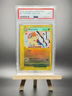 2002 POKEMON BUTTERFREE REVERSE REV HOLO FOIL 5 YELLOW E-SERIES EXPEDITION PSA 9 - Image 1