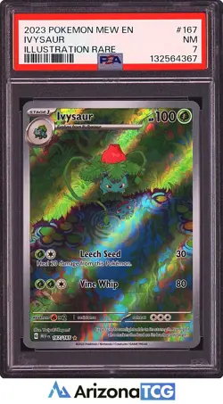 Pokemon 2023 Ivysaur 167/165 Illustration Rare Scarlet & Violet 151 PSA 7 - Image 1