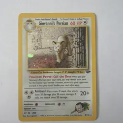 Pokemon TCG Giovanni's Persian 8/132 Gym Challenge Holo Rare LP - Image 1