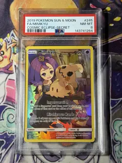 Mimikyu 245/236 PSA 8 Pokemon Cosmic Eclipse Secret Rare 2019 TCG Sun & Moon - Image 1
