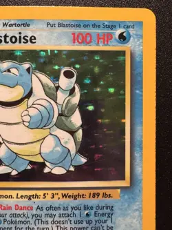Blastoise 2/102 Base Set Pokemon Card Holo Foil Rare MP - Image 4