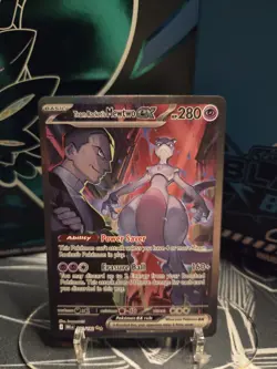 Pokemon Team Rockets Mewtwo EX 231/182 SIR Destined Rivals NM+ - Image 1