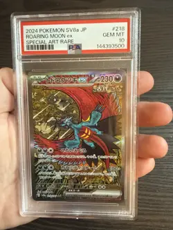 Roaring Moon EX 218 SAR 2024 Pokemon Japanese Terastal Festival PSA 10 GEM MT - Image 3