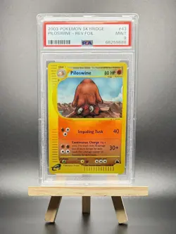 2003 POKEMON PILOSWINE REVERSE REV HOLO FOIL #43 E-SERIES SKYRIDGE PSA 9 WOTC - Image 1