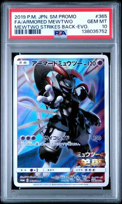 2019 Pokemon Japanese Sm Promo #365 Fa/Armored Mewtwo Strikes Back-Evo. PSA 10 - Image 1