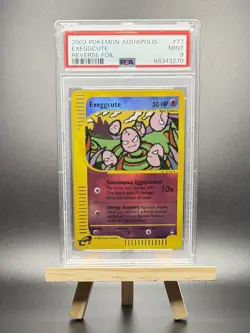 2003 POKEMON EXEGGCUTE REVERSE REV HOLO FOIL #77 E-SERIES AQUAPOLIS PSA 9 WOTC - Image 1