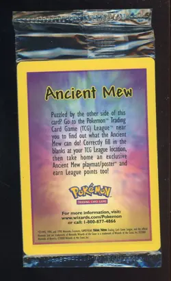 2000 Pokemon Game Movie Promo Ancient Mew Holo Sealed - Image 1