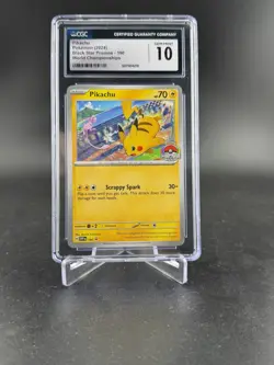 CGC Gem Mint 10: Pokemon Pikachu Black Star Promo 190 - World Championships 2024 - Image 1