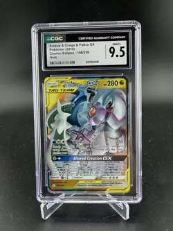 Pokemon Arceus & Dialga & Palkia GX Holo #156/236 Cosmic Eclipse 2019 - CGC 9.5 - Image 1