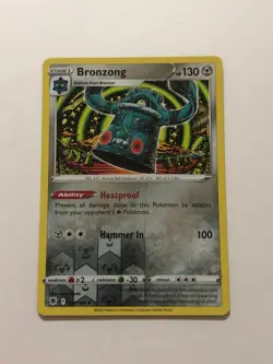 Pokemon Card Astral Radiance Reverse Holographic Bronzong 112/189 NM - Image 1