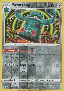 Pokemon TCG Bronzong 112/189 Pokemon Astral Radiance Reverse Holo NM/M - Image 1