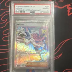 Pokemon Miriam 251/198 SV01 Special Illustration Rare Holo PSA 10 - Image 1