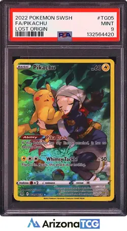 Pokemon 2022 Pikachu TG05/TG30 Full Art Trainer Gallery Lost Origin PSA 9 - Image 1