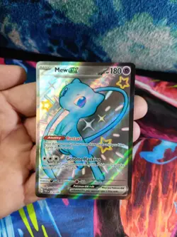 Pokemon TCG Mew EX 216/091 Paldean Fates Full Art Shiny Ultra Rare NM Condition - Image 1