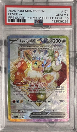 2025 POKEMON SVP EN-SV BLACK STAR PROMO #174 EEVEE EX PSA 10 - Image 1