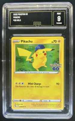 2022 Pokemon SWSH Pokemon GO Pikachu Holo #028/078 GMA 9 - Image 1