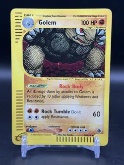 Golem Holo Rare 14/165 Expedition Pokemon English E-reader WOTC NM - Image 1