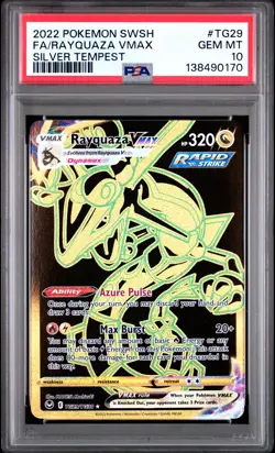 2022 Pokemon Silver Tempest Rayquaza Vmax Full Art #TG29 PSA 10 Trainer Gallery - Image 1