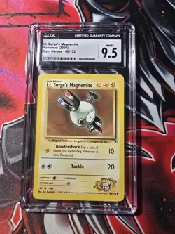 Pokemon Lt. Surge's Magnemite 80/132 2000 Gym Heroes CGC MINT+ 9.5 - Image 1