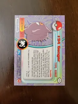NM! Gengar #94 Blue Logo Topps Pokemon Series 2 Tv Animation Edition - Image 2