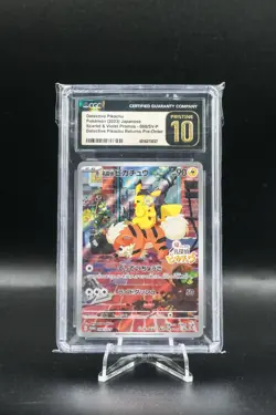 CGC Pristine 10 - 2023 POKEMON SCARLET & VIOLET #098/SV-P DETECTIVE PIKACHU - Image 1