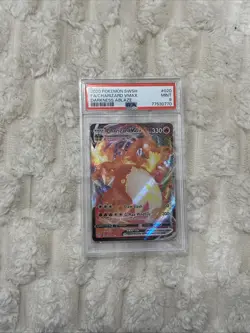 2020 Pokemon SWSH FA/ Charizard Vmax Darkness Ablaze PSA 9 - Image 1
