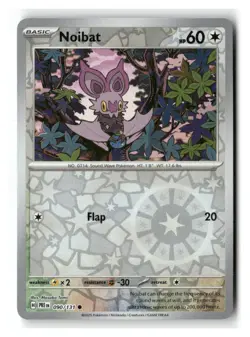 Noibat 090/131 Common Prismatic Evolutions Pokemon Reverse Holo Near Mint - Image 1