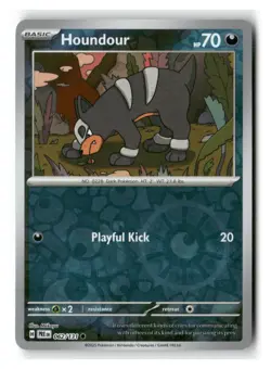Houndour 062/131 Common Prismatic Evolutions Pokemon Reverse Holo Near Mint - Image 1