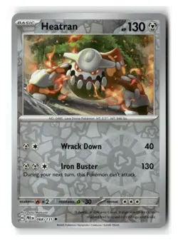 Heatran 068/131 Uncommon Prismatic Evolutions Pokemon Reverse Holo Near Mint - Image 1