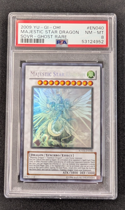 Yu-Gi-Oh! 1st Edition Ghost Rare Majestic Star Dragon SOVR-EN040 PSA 8 - Image 1