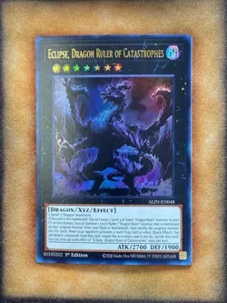 Yugioh Eclipse, Dragon Ruler of Catastrophes ALIN-EN048 Ultra Rare 1st Ed NM - Image 1