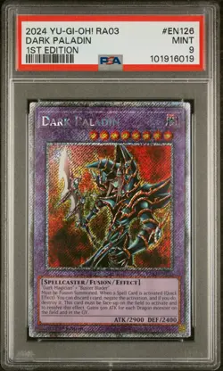 Dark Paladin RA03-EN126 1st Edition Platinum Secret Rare Yugioh PSA 9 *019 - Image 1