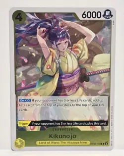 One Piece CCG Kikunojo OP06-104 R Holo Light Play - Image 1