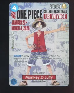 2026 One Piece EN College Basketball US Voyage #055 Monkey D Luffy - Image 1