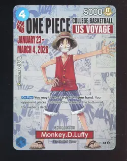 2026 One Piece EN College Basketball US Voyage #055 Monkey D Luffy - Image 1