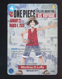 2026 One Piece EN College Basketball US Voyage #055 Monkey D Luffy - Image 1