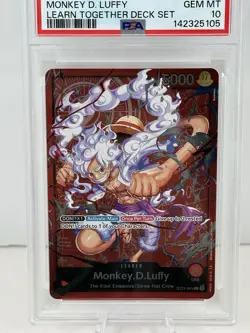 One Piece Monkey D Luffy ST21-001 Learn Together Deck Set- PSA 10 English - Image 2