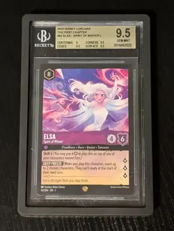 2023 DISNEY LORCANA EN 1-THE FIRST CHAPTER FOIL ELSA - SPIRIT OF WINTER BGS 9.5 - Image 1