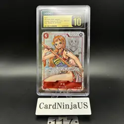 CGC 10 PRISTINE Nami Parallel OP01-016 R 25th Edition ONE PIECE Card Game 117 - Image 1