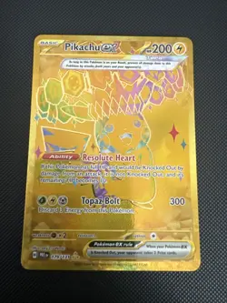 Pokemon TCG Pikachu EX Prismatic Evolutions Holo Card 179/131 - Image 1