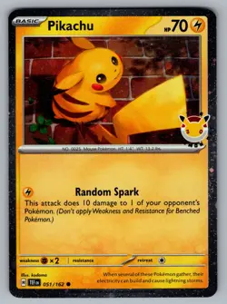 Pikachu (Pokemon Day 2026) Common Miscellaneous Cards & Products 051/162 NM - Image 1