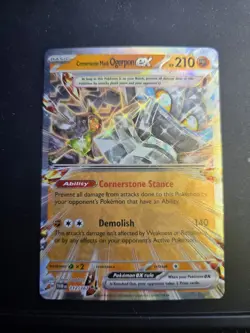 Pokemon TCG Cornerstone Mask Ogerpon ex 112/167 Twilight Masquerade Holo Card NM - Image 1