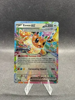 Prismatic Evolutions Eevee ex 075/131 Stamped Card - Image 1