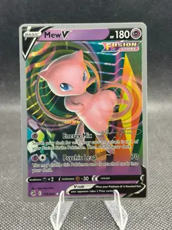 Mew V 113/264 2023 Pokemon Card - World Championships Fusion Strike - NM - Image 4