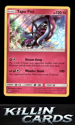 Tapu Fini 151/214 Pokemon Holo Rare SM - Lost Thunder Card NM - Image 1