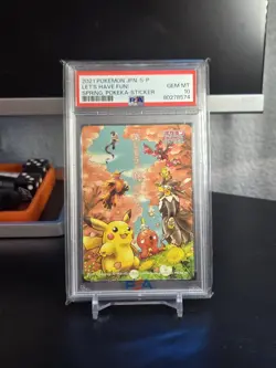 PSA 10 Pokemon Card Spring Sticker Let's Have Fun 2021 Japanese - Image 1