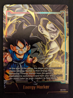 Dragon Ball Super Fusion World Goku Energy Marker Card Gold E03-05 Holo ENG NM - Image 1