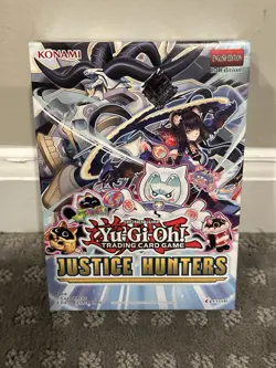 Yu-Gi-Oh! Justice Hunters Box 4 PK with 1 Field Center Card | 1st Edition - Image 1